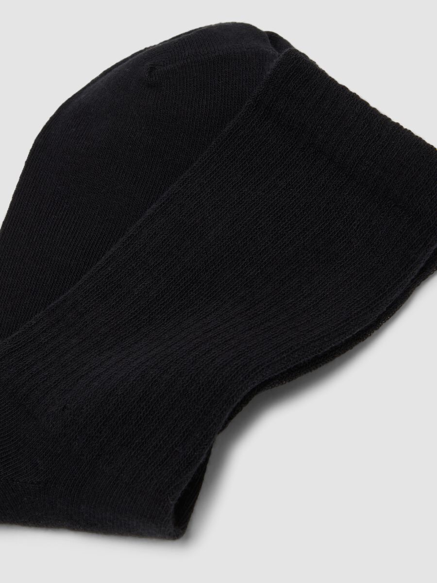 Pack of five black organic cotton sports socks_1