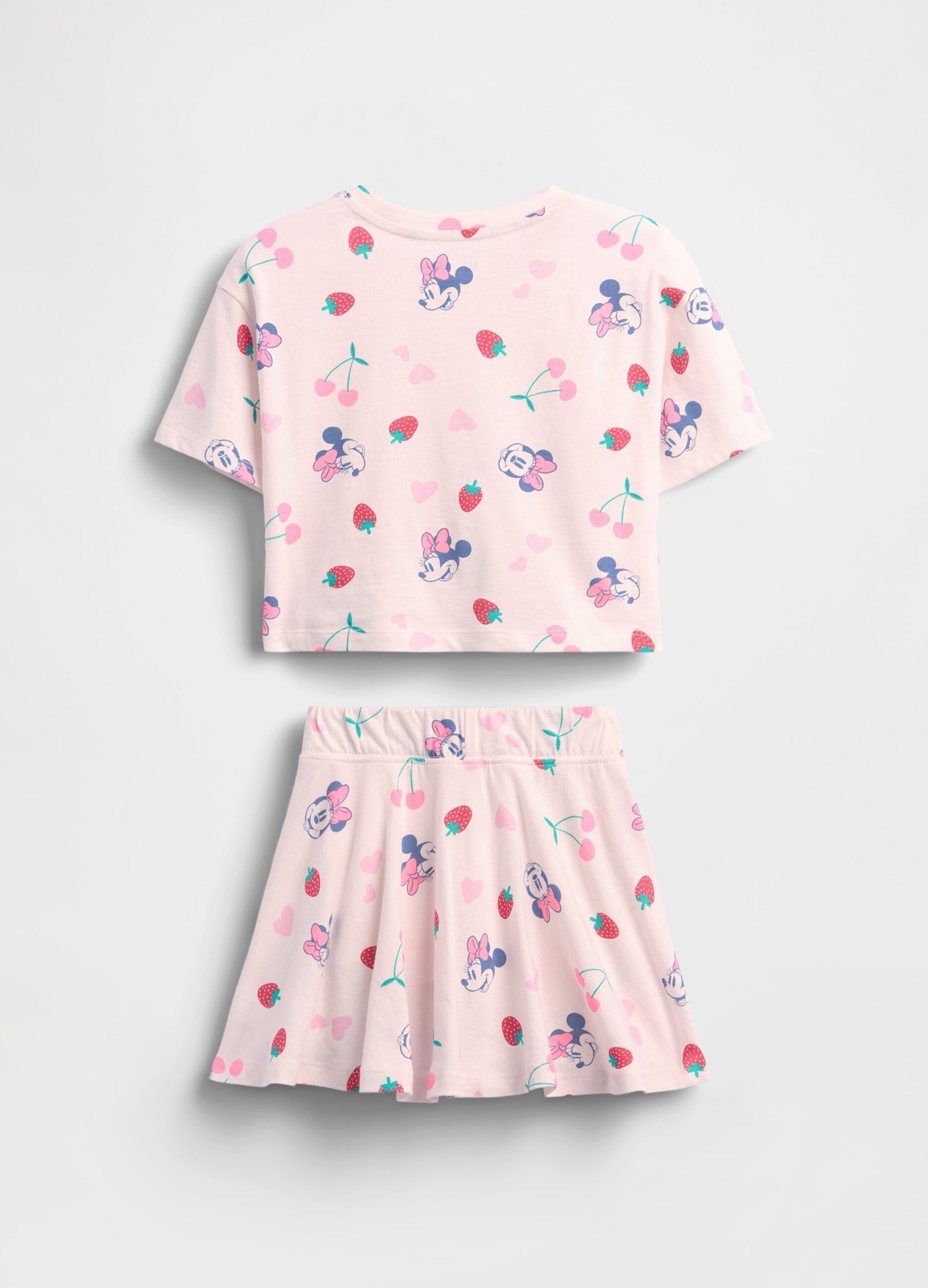 Pure cotton T-shirt and skirt set