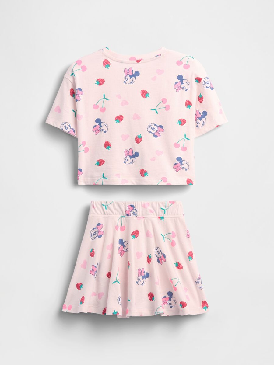 Set Minnie Disney in puro cotone con t-shirt e gonna_2
