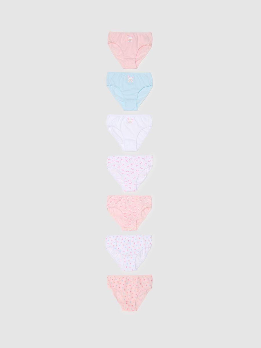 Seven-pack briefs in cotton with bow_0