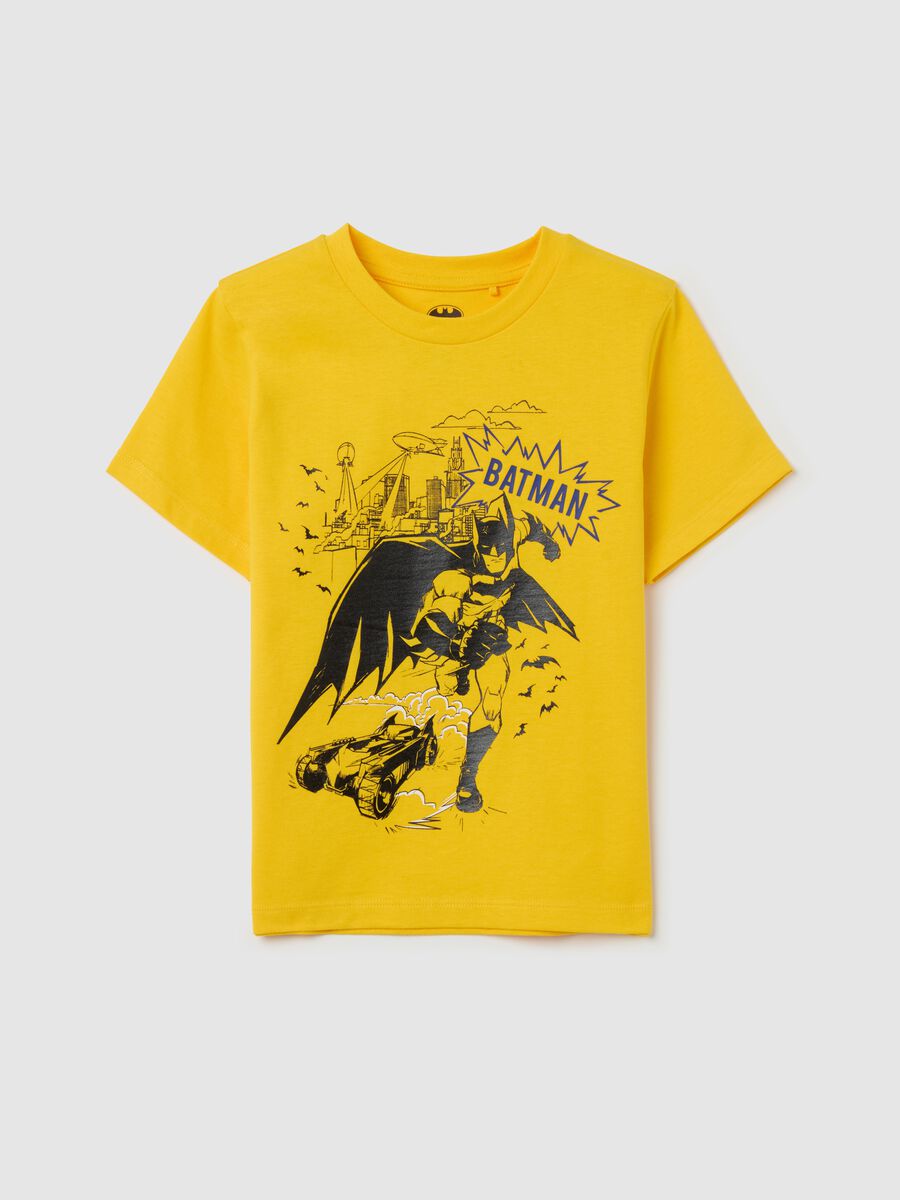 Cotton T-shirt with Batman print_0