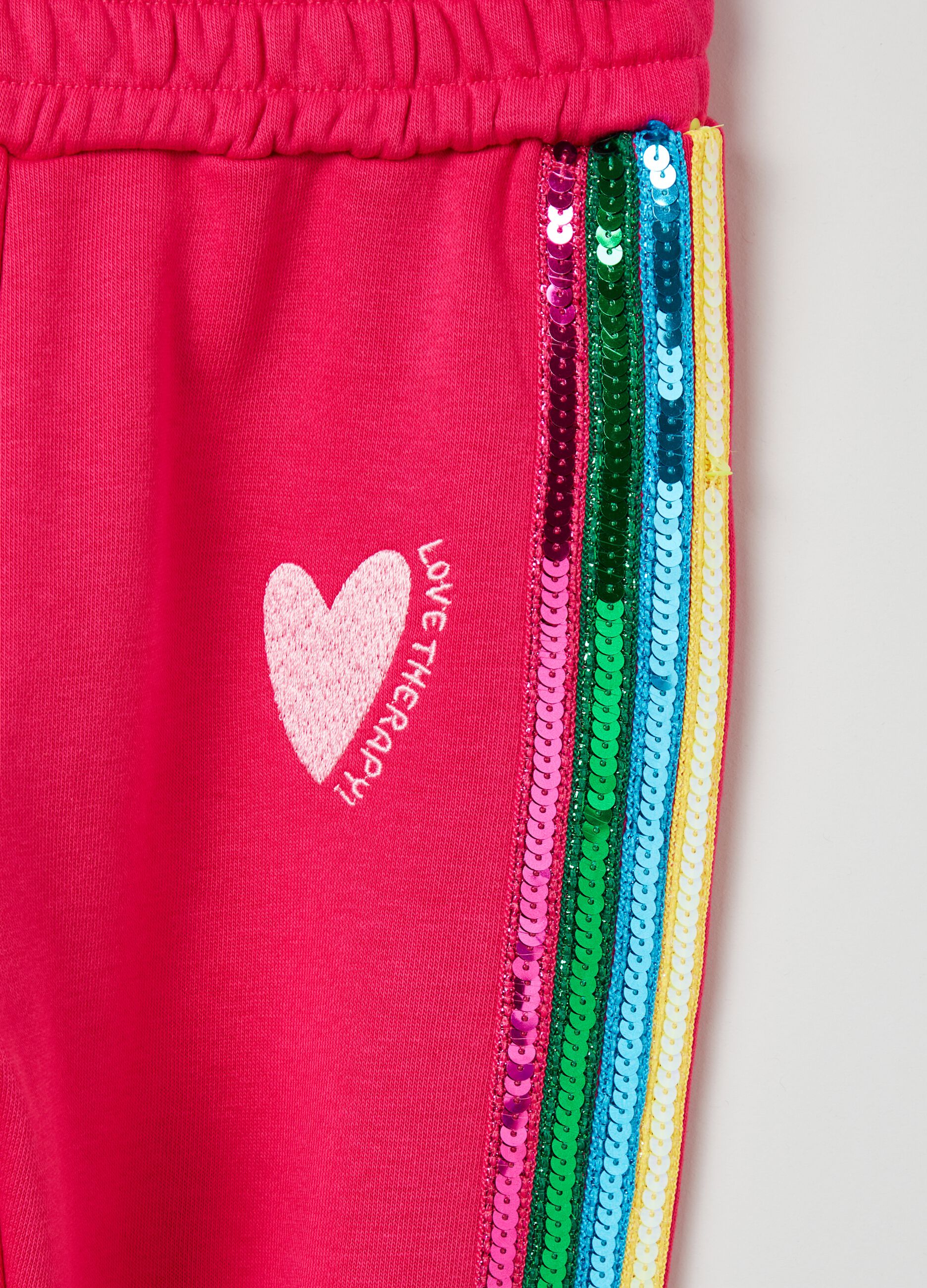 Joggers in felpa con paillettes _2