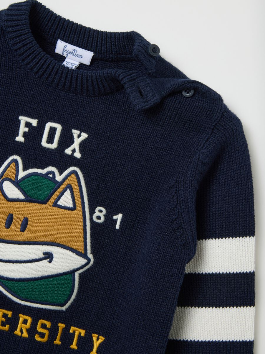 Children's multicolour regular fit pure cotton sweater_2