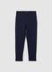 Girls' Blue Cotton Slim Fit Leggings_0