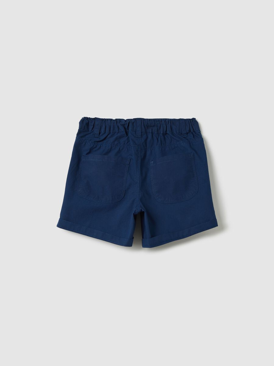 Blue shorts in pure Fagottino cotton_1