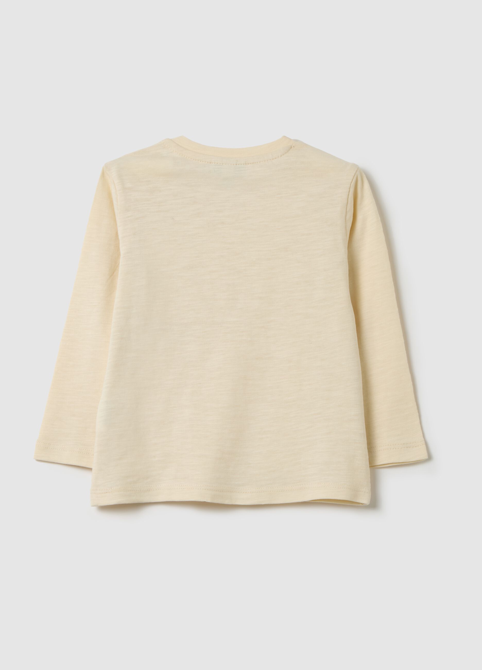 Children's beige pure cotton sweater
