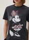 Grey pure cotton regular fit T-shirt with Minnie print_2
