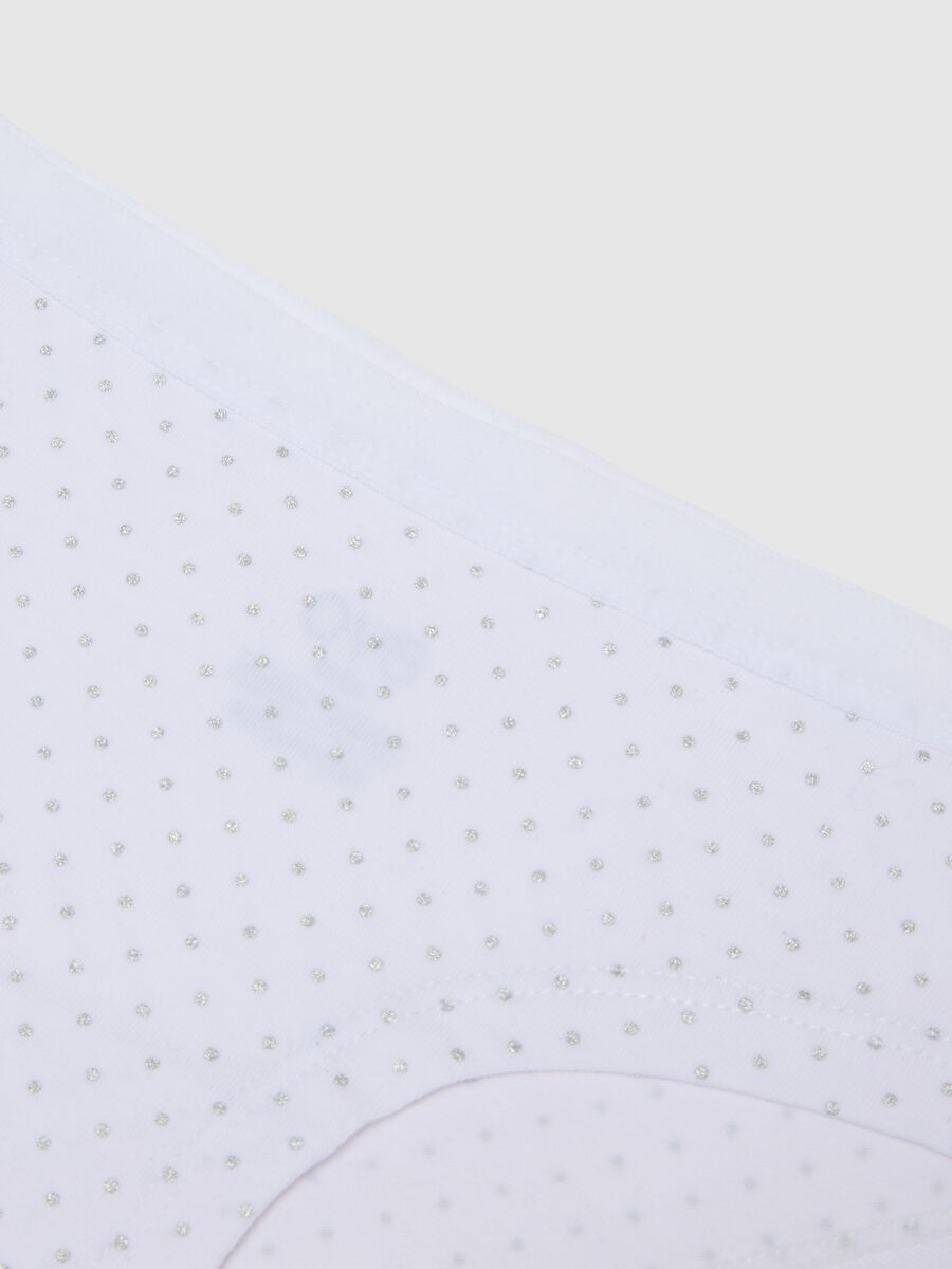 Girls' Stretch Cotton White Briefs_2