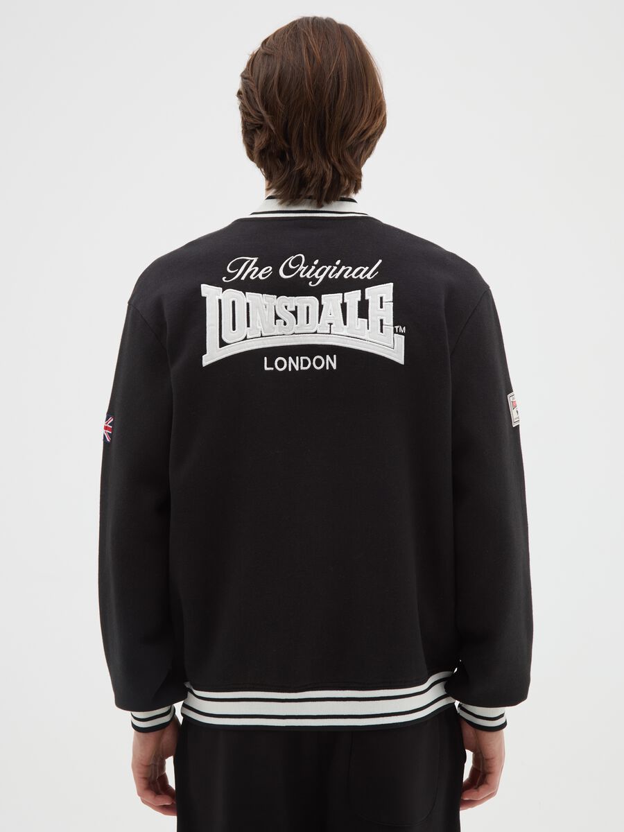 Black cotton-blend jacket with buttons_2