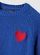 Blue pure cotton jumper regular fit with heart_5