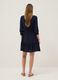 Abito blu premaman in pura viscosa con collo alla coreana_2