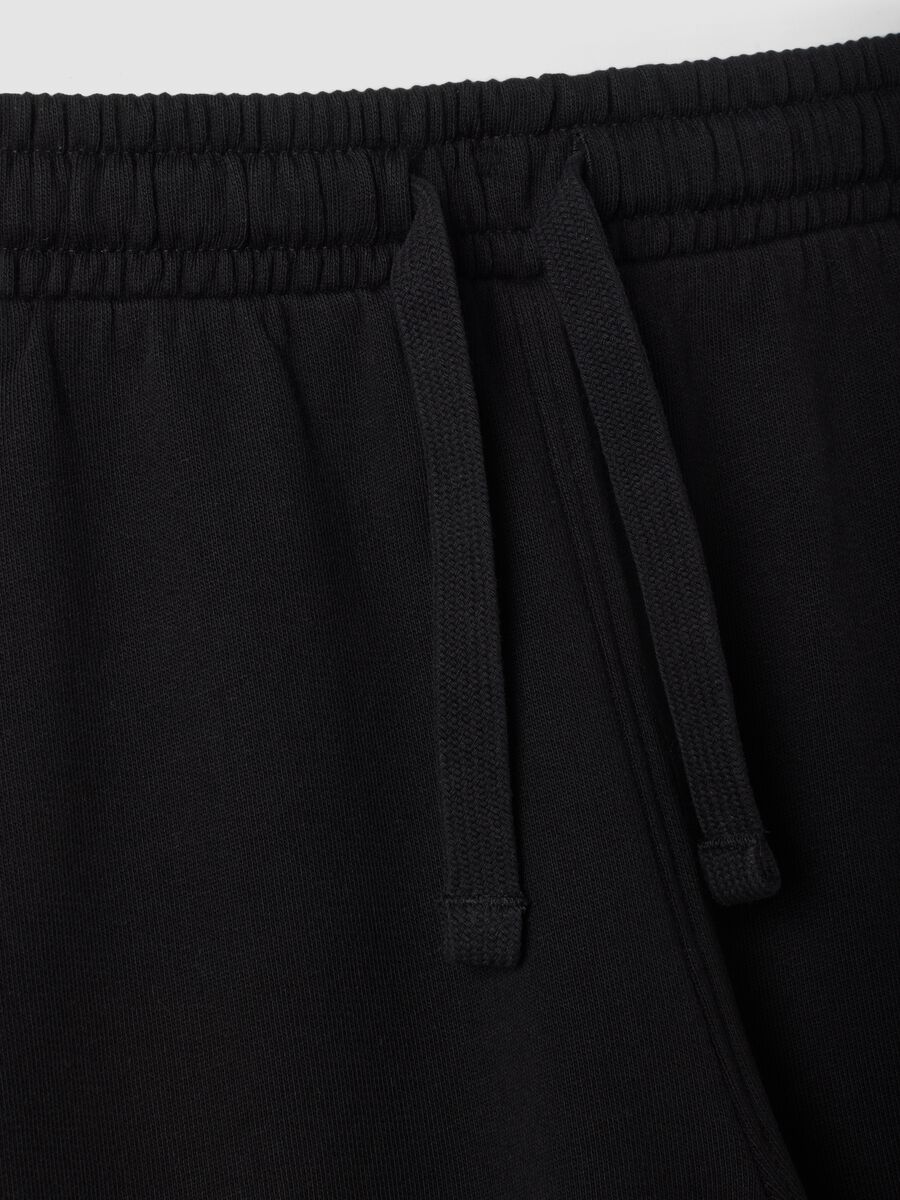 Black jogger trousers in pure organic cotton_2