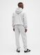 Grey Jogger Trousers in Mixed Fabric_2