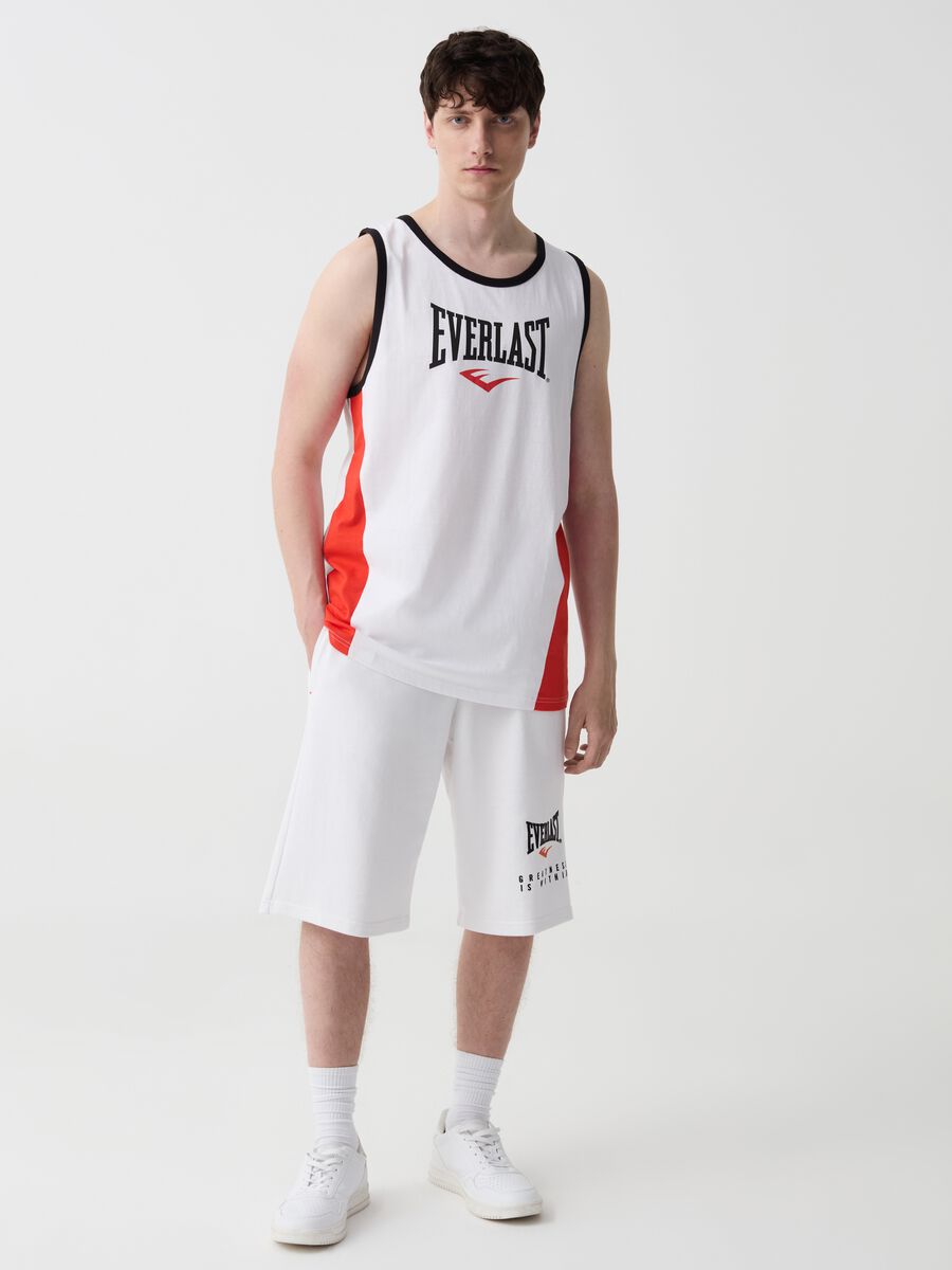 Tank top with contrasting edging and logo print_0