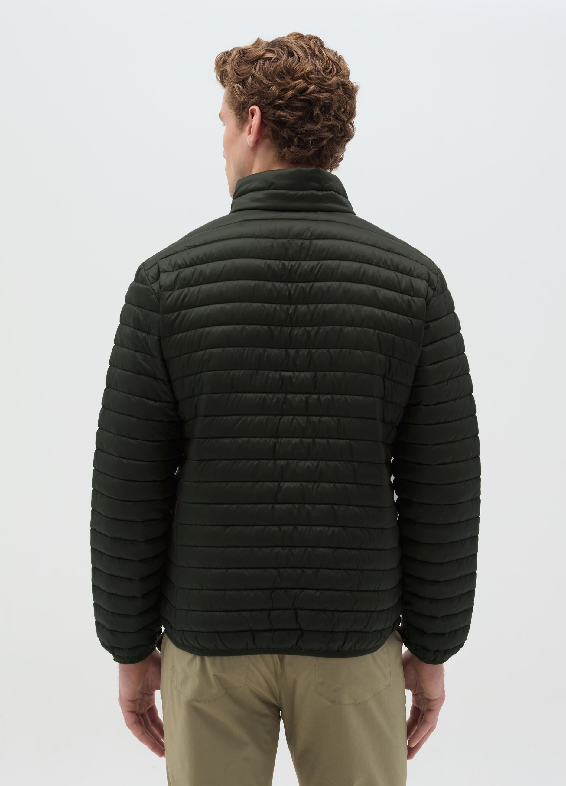 Piumino full-zip ultralight trapuntato