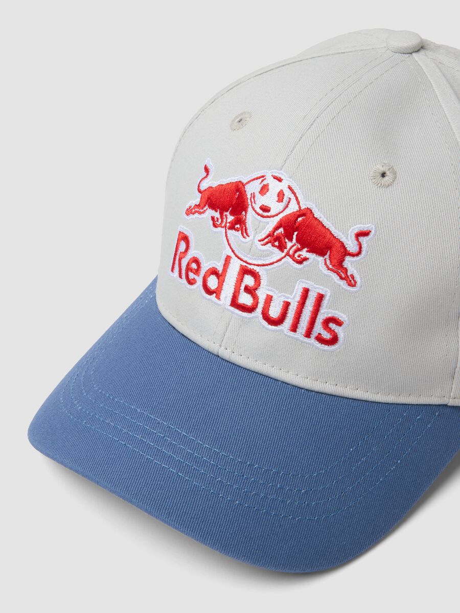 White pure cotton baseball cap with New York Red Bulls embroidery_2