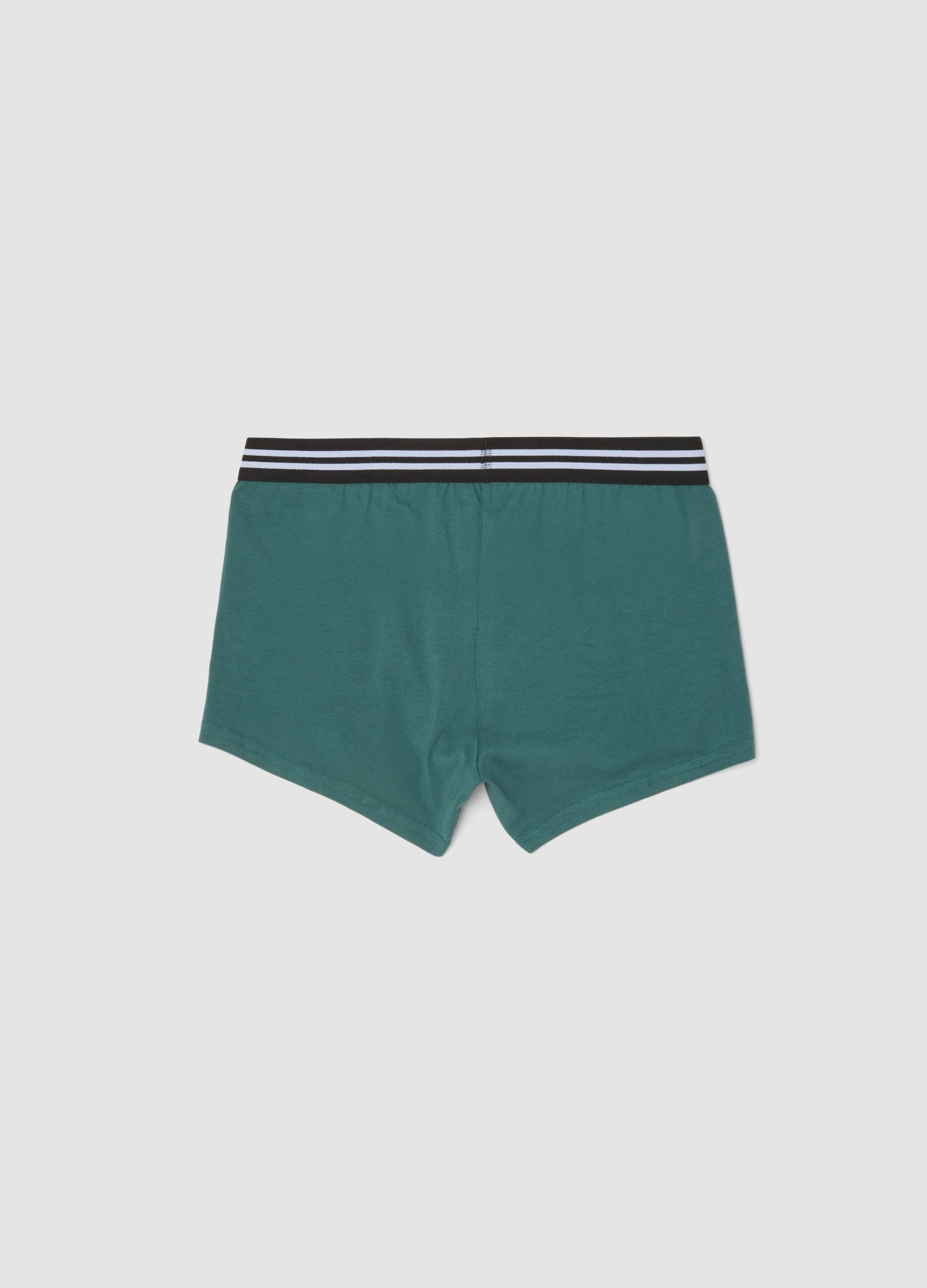 Three-pack of multicolour boxers in stretch organic cotton jersey