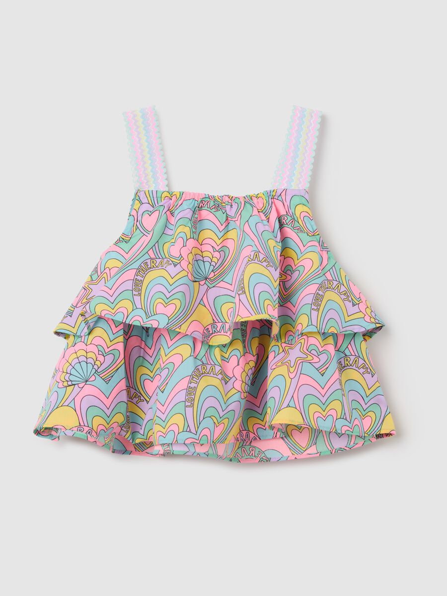 Multicolour Vest with Love Therapy Pattern_1