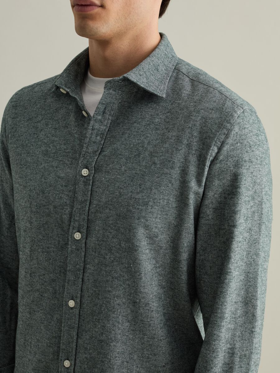 Shirt in mélange flannel_3