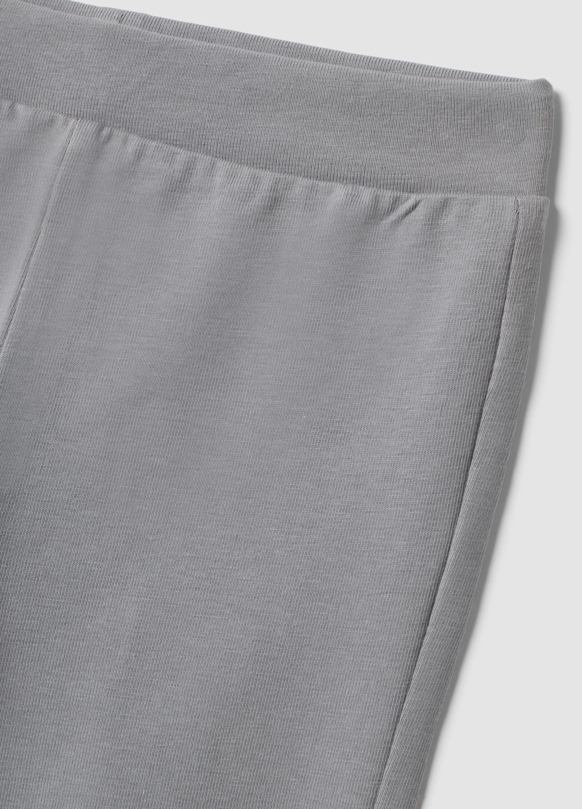 Leggings grigi in cotone elasticizzato flare fit per bambina