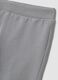 Leggings grigi in cotone elasticizzato flare fit per bambina_2