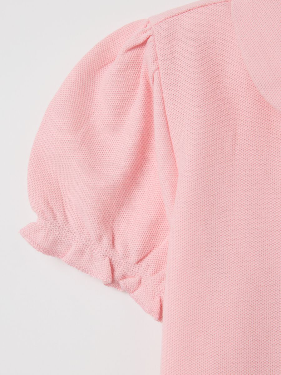 Pink polo shirt with short sleeves and star_3