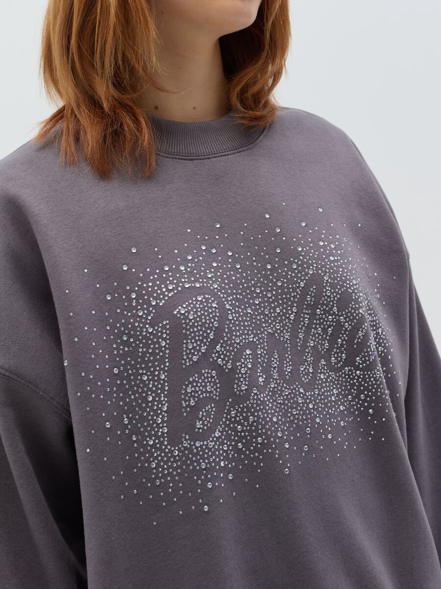 Oversized Barbie™ sweatshirt with diamantés_2