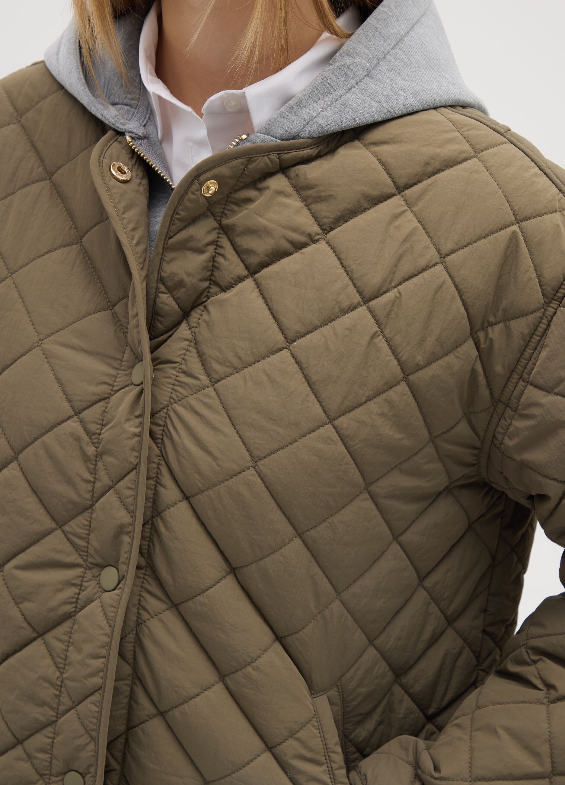 Green Regular Fit Husky Jacket