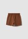 Brown shorts in pure cotton_1