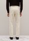 Beige cotton blend regular fit trousers_2