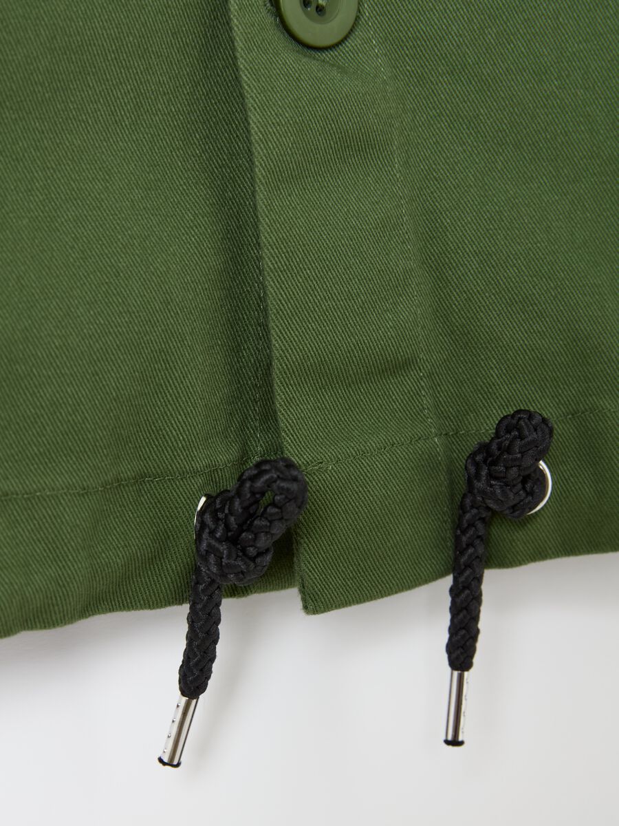 Cotton shacket with drawstring_2