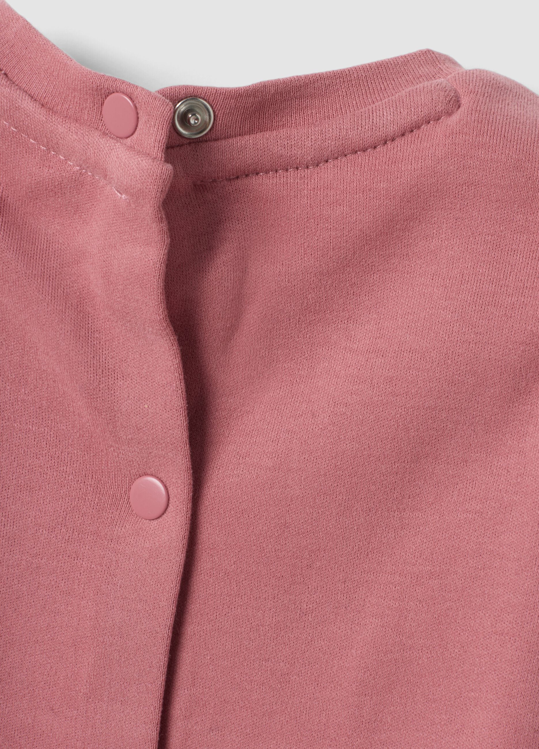 Pink pure organic cotton T-shirt with print, regular fit
