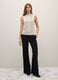 High-neck beige knitted vest regular fit_1