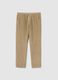 Pantaloni chino beige in velluto a coste regular fit_4