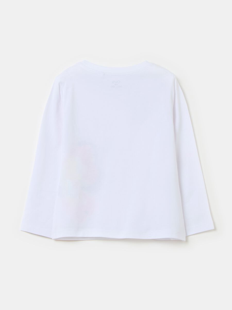 Long-sleeved T-shirt with print and diamantés_1