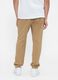 Beige jogger trousers in cotton and polyester blend_2