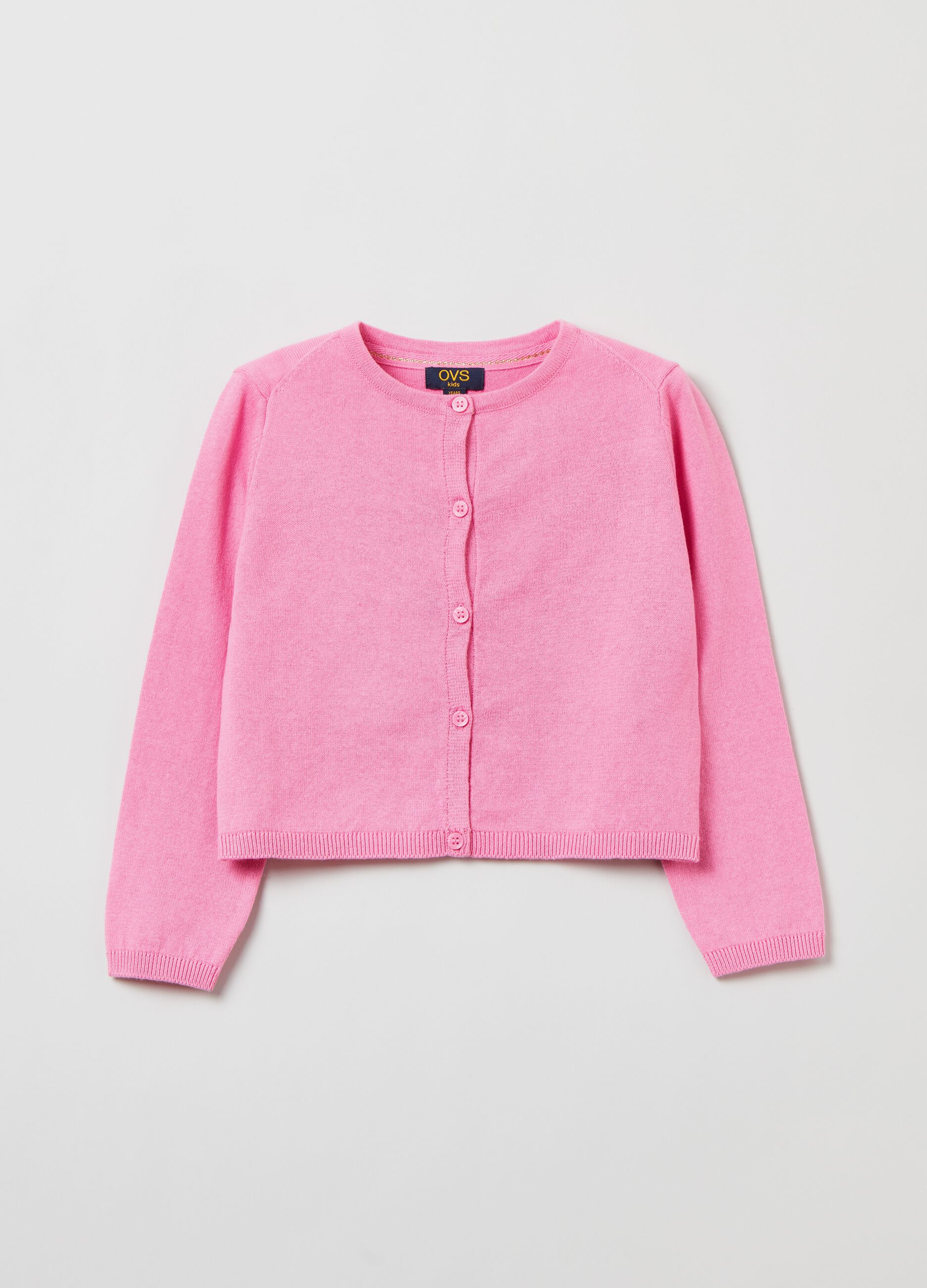 Cardigan in cotone tinta unita_0