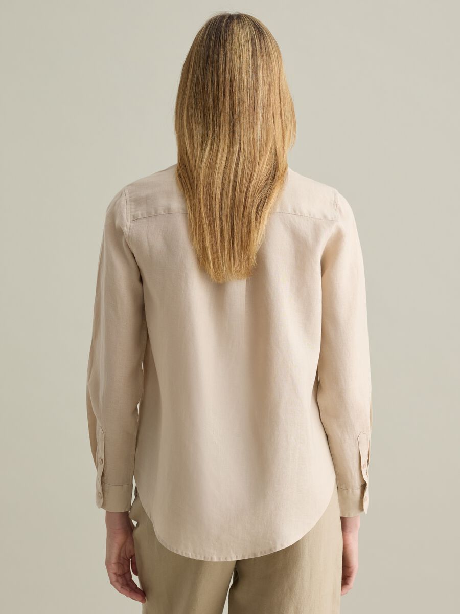 Beige regular-fit shirt in linen_0