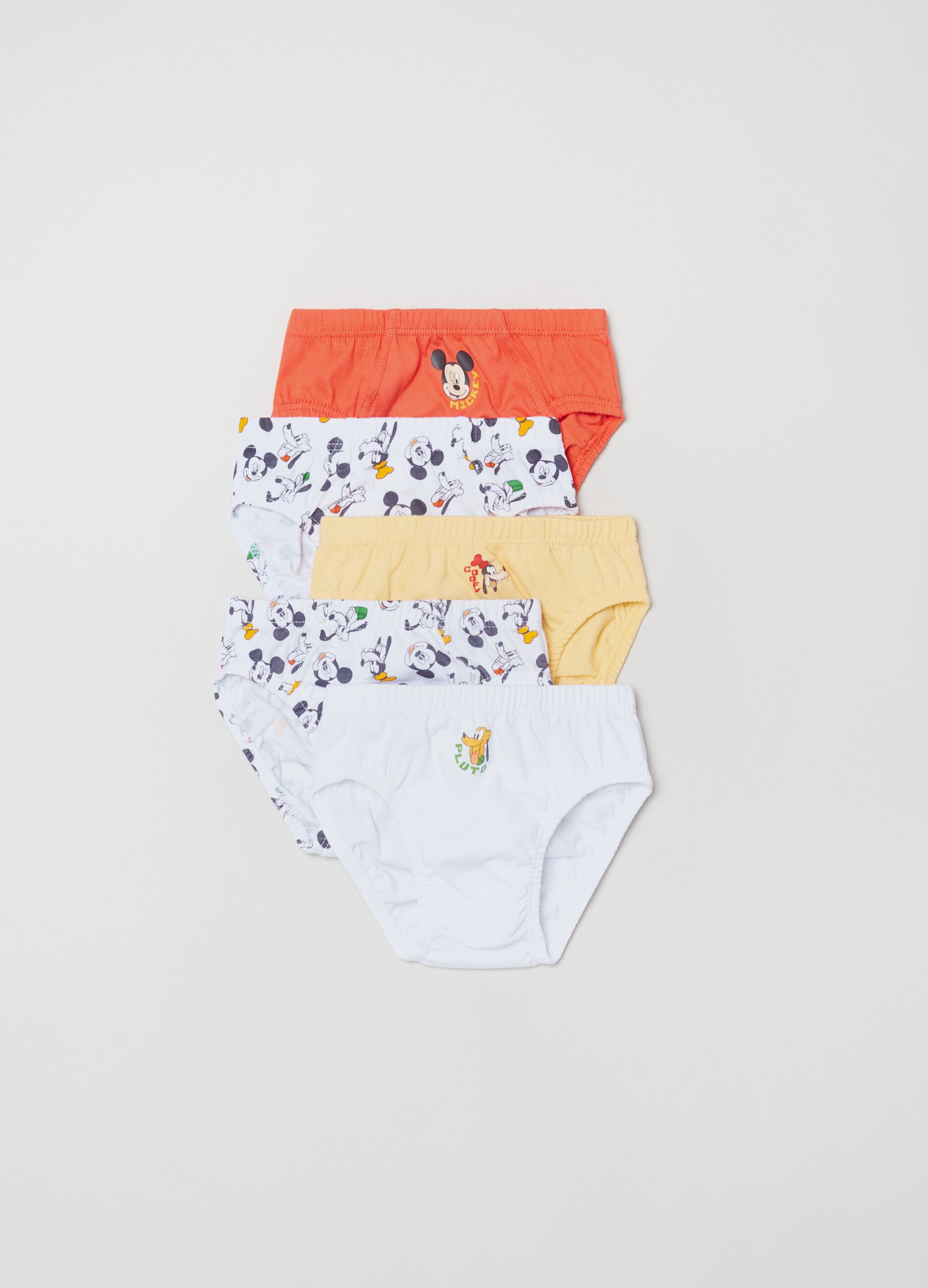 Set cinque slip in cotone stampa Topolino_0
