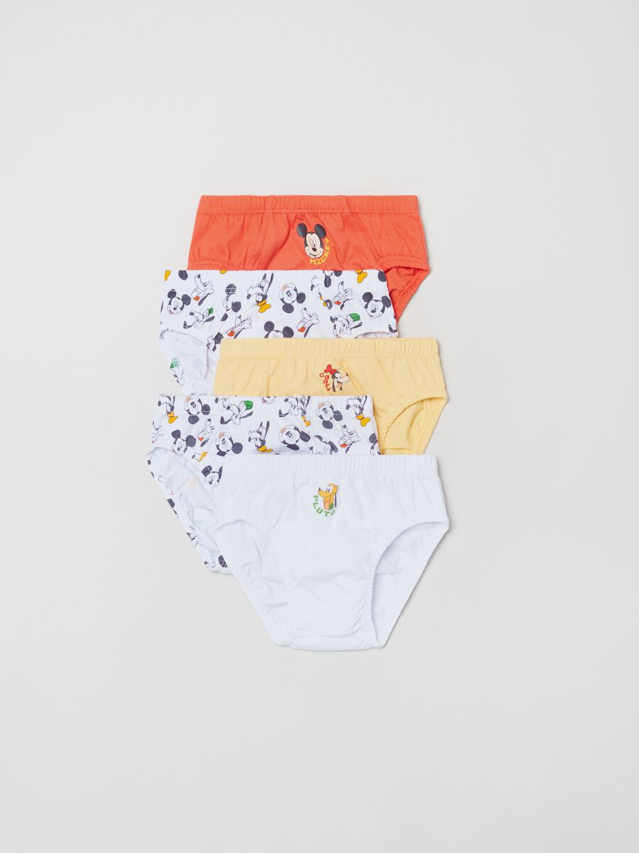 Set cinque slip in cotone stampa Topolino_0