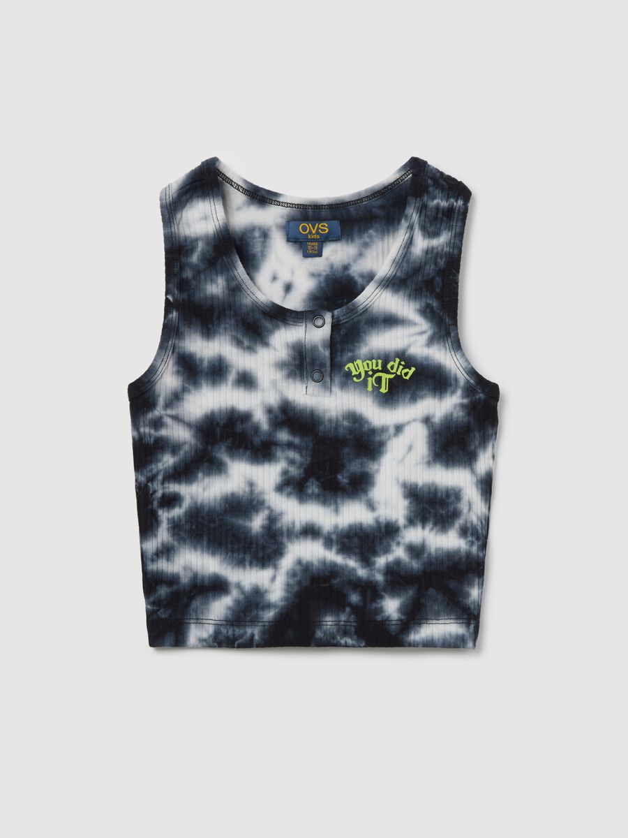 Blue vest in stretch cotton_3