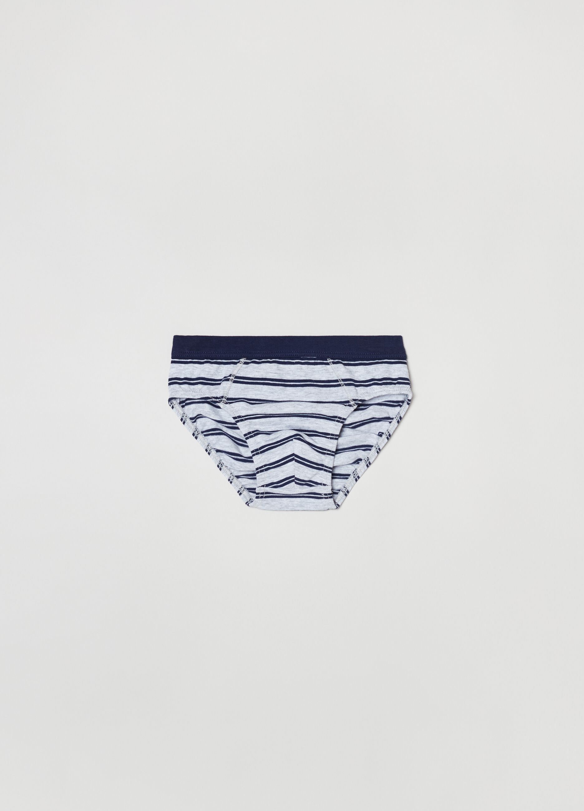 Slip in cotone stretch a righe _0