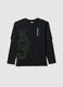 Boys' pure cotton black oversized t-shirt_0
