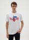 Men's pure cotton white T-shirt with Superman print_1