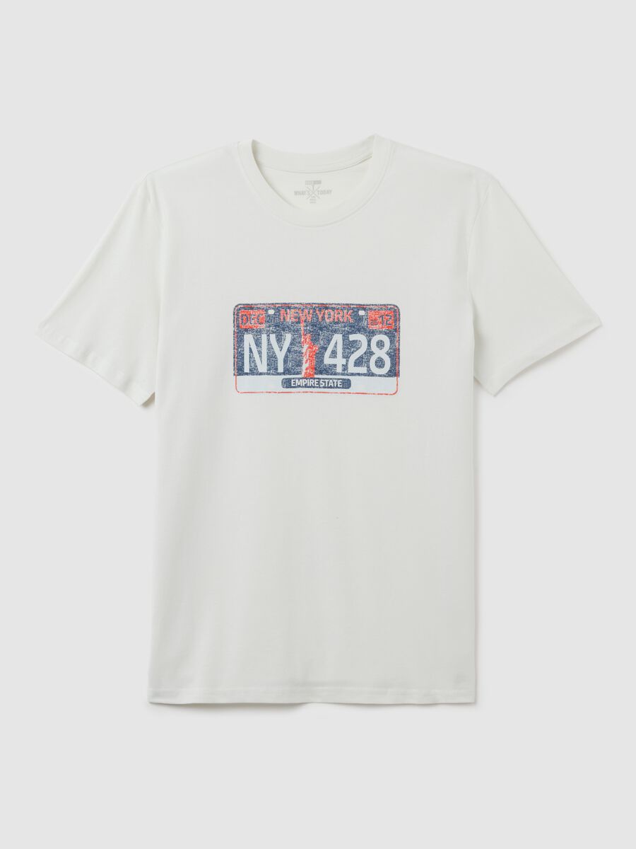 White Pure Cotton Regular Fit T-shirt_4