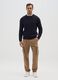 Blue Crew Neck Wool Blend Jumper_1