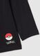 Children's black pure cotton regular fit T-shirt with Pokémon print_3