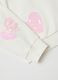 Felpa da bambina in cotone bianca regular fit con cuori_3