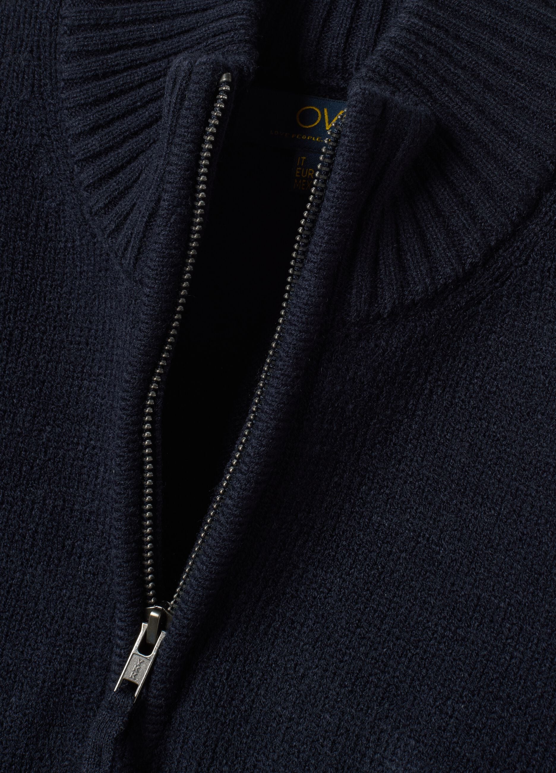 Blue regular-fit long-sleeve half-zip top