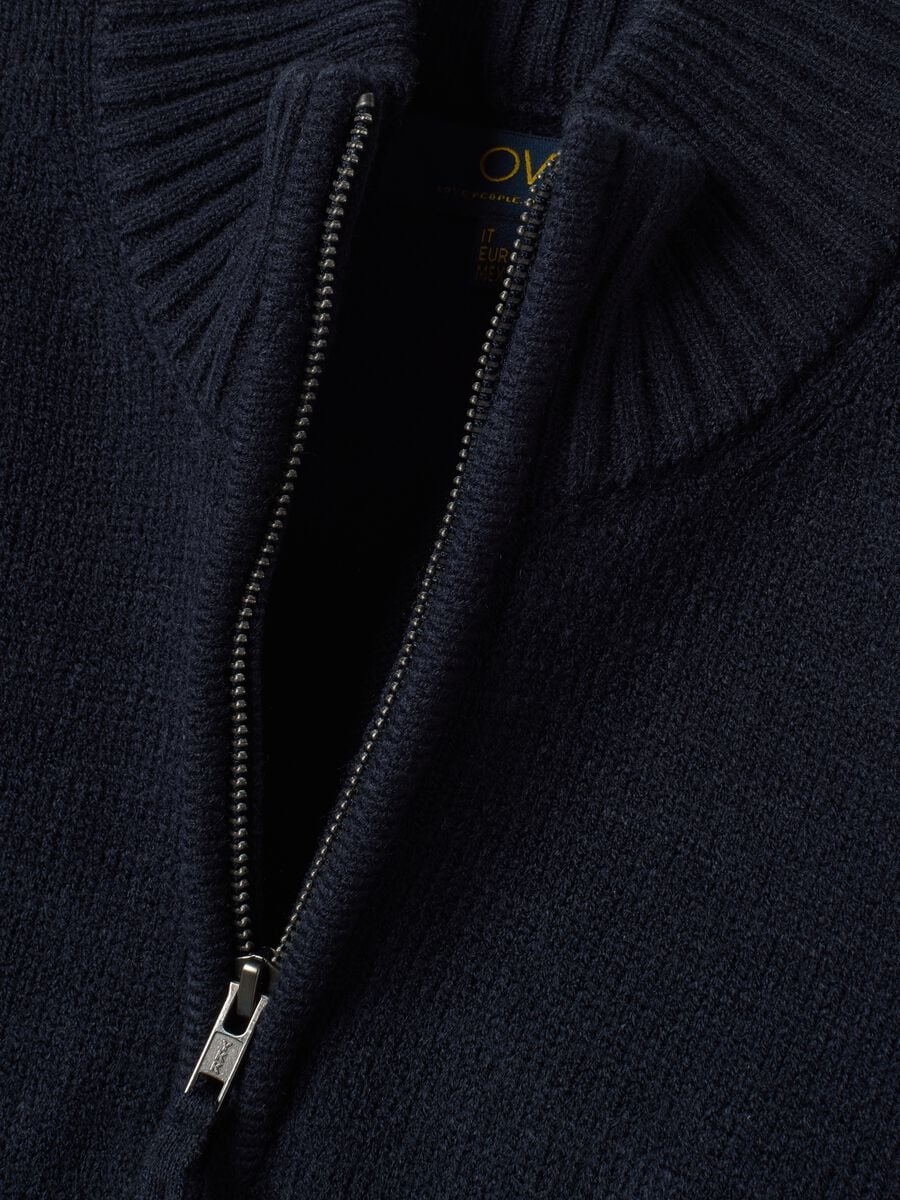 Blue regular-fit long-sleeve half-zip top_1